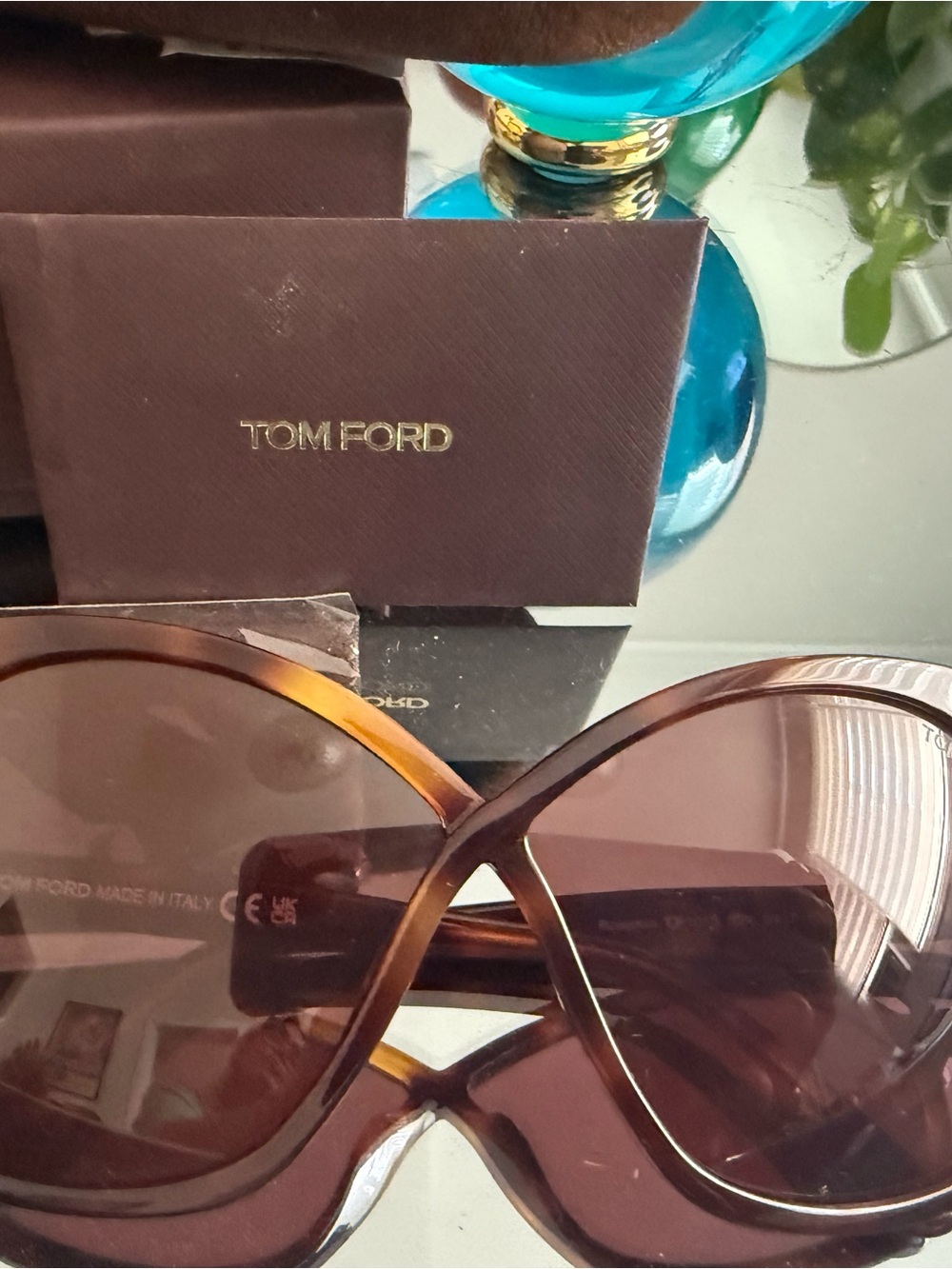 Tom Ford Tortoiseshell Frame with Brown Gradient Lenses Sunnies 70s vintage vibe - Picture 2 of 10